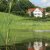 Haus spiegelt im Teich